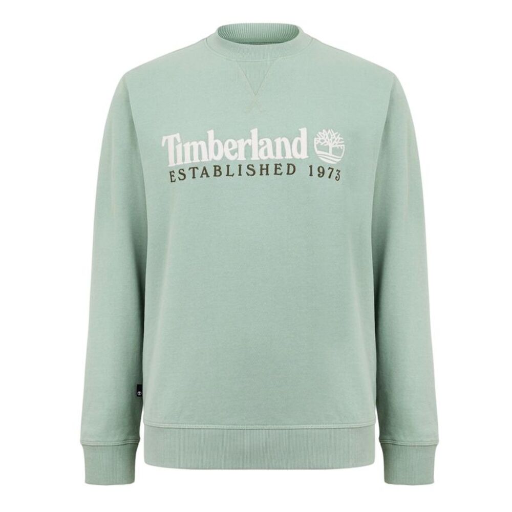 Timberland Womens/Ladies Embroidered Logo Crew Neck Sweatshirt / Green Bay